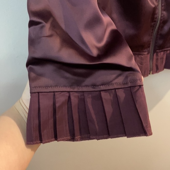 Lane Bryant burgundy satin bomber jacket 18/20 - Picture 4 of 7